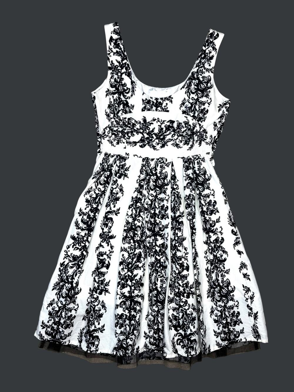 Anthropologie Ruby Belle Lithco Sweetheart Dress Black & White Size 10